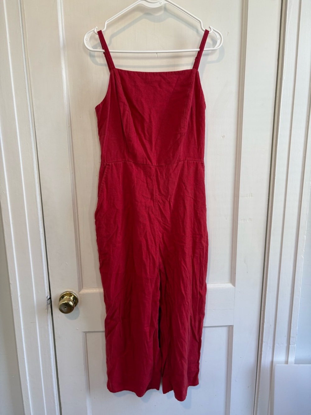 Old Navy Red Spaghetti-Strap Wide Leg Jumpsuit